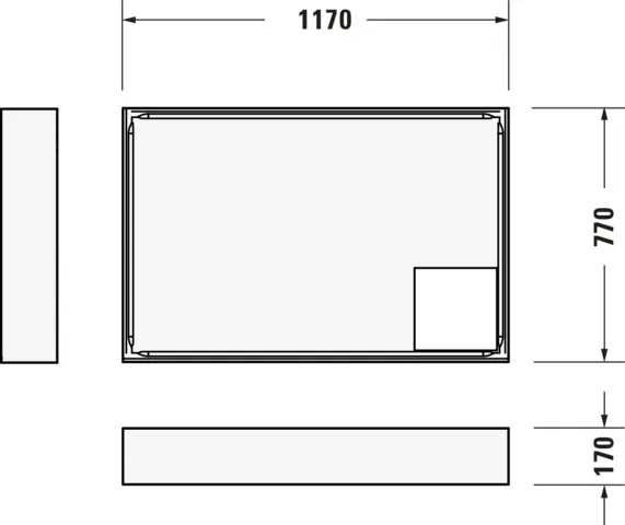 Duravit rechteck Duschwanne „D-Code“ 120 × 80 cm 