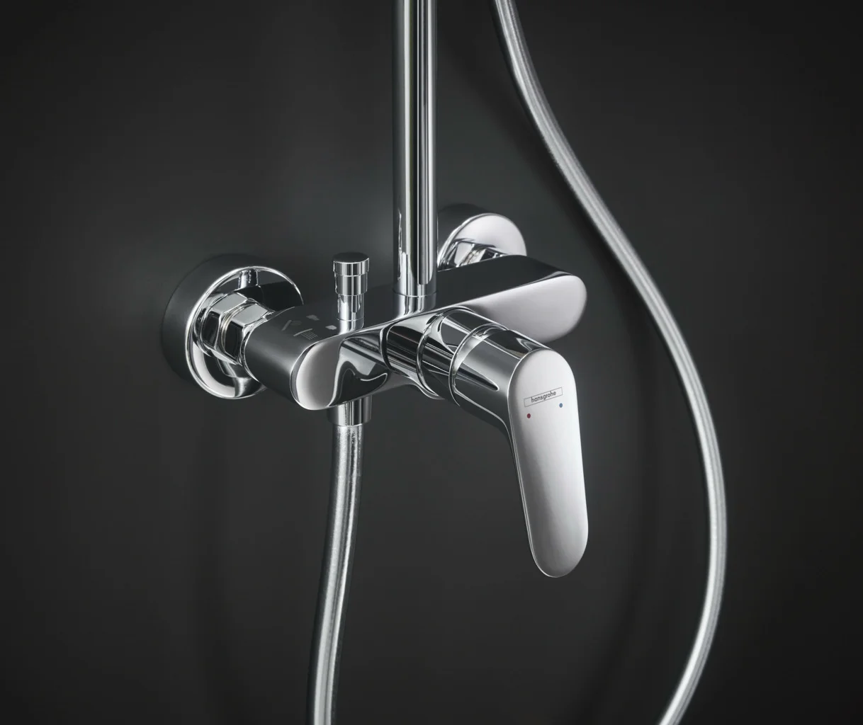 Hansgrohe Crometta E Showerpipe 240 - Einhebelmischer chrom, 240 x 240 mm, Aufputzinstallation