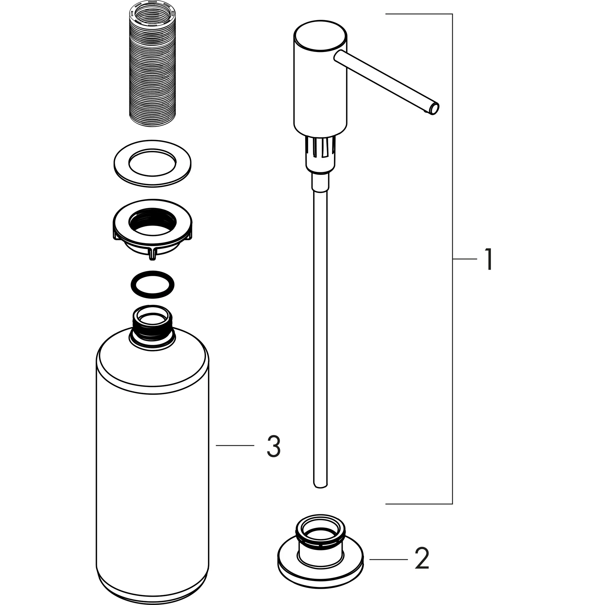 Hansgrohe AXOR Uno Spülmittel-/ Lotionspender, Chrom Hansgrohe AXOR Uno Spülmittel-/ Lotionspender, Chrom