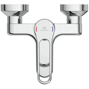 Wand-Waschtischarmatur Ceraplus 5l/min. mit Bügelgriff Ausladung 104mm Chrom Wand-Waschtischarmatur Ceraplus 5l/min. mit Bügelgriff Ausladung 104mm Chrom