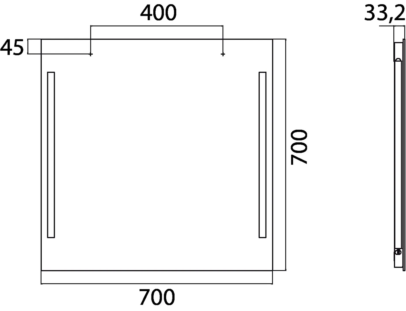 emco Lichtspiegel „Premium“ 70 × 70 cm