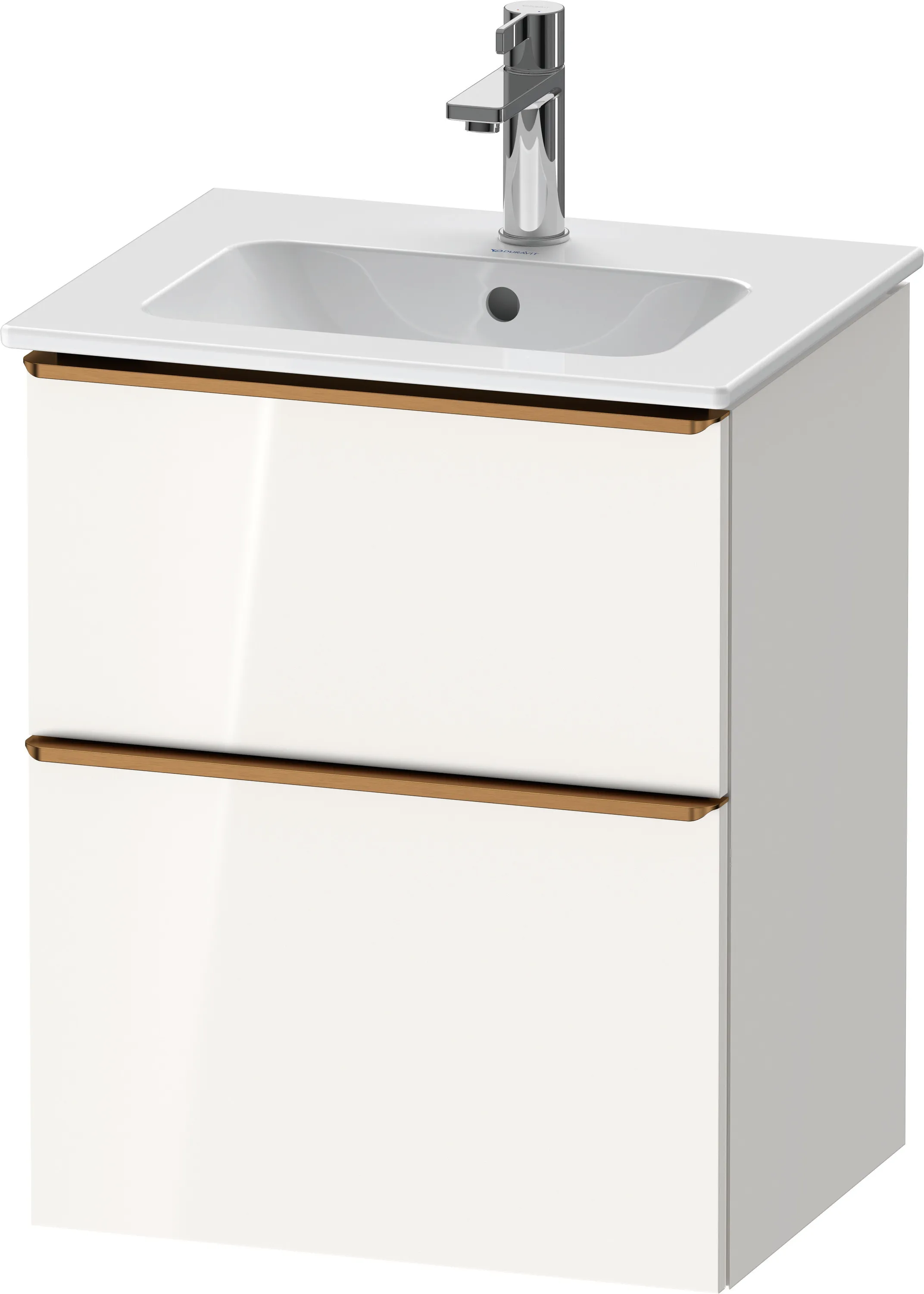 Duravit Waschtischunterschrank wandhängend „D-Neo“ 51 × 62,5 × 40,2 cm Weiß Hochglanz