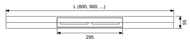 Duschprofil 900 mm, Edelstahl gebürstet, Sonderpreis Abverkauf