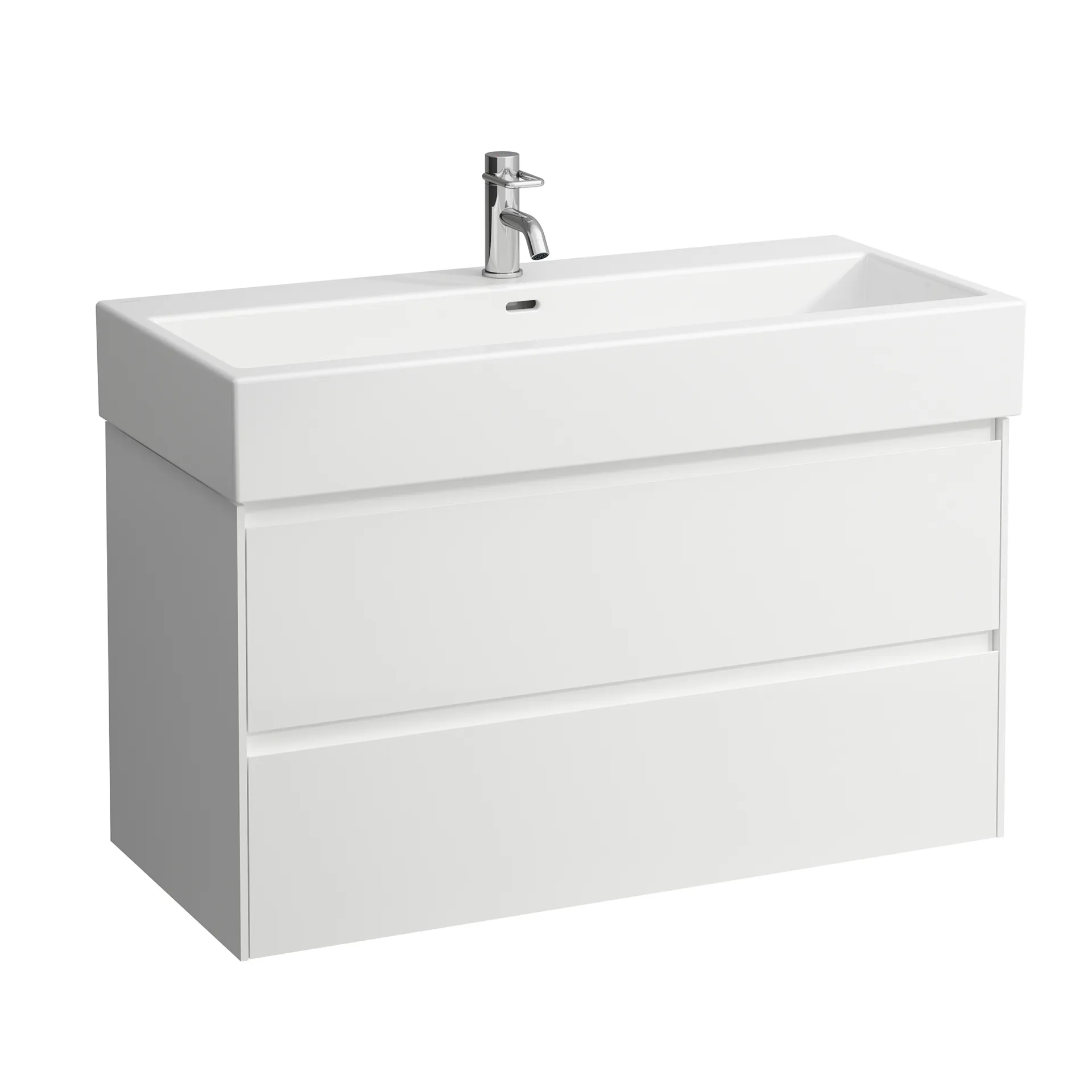 Laufen Waschtischunterbau LANI 442x984x515 mit 2 Schubladen, weiß matt Laufen Waschtischunterbau LANI 442x984x515 mit 2 Schubladen, weiß matt
