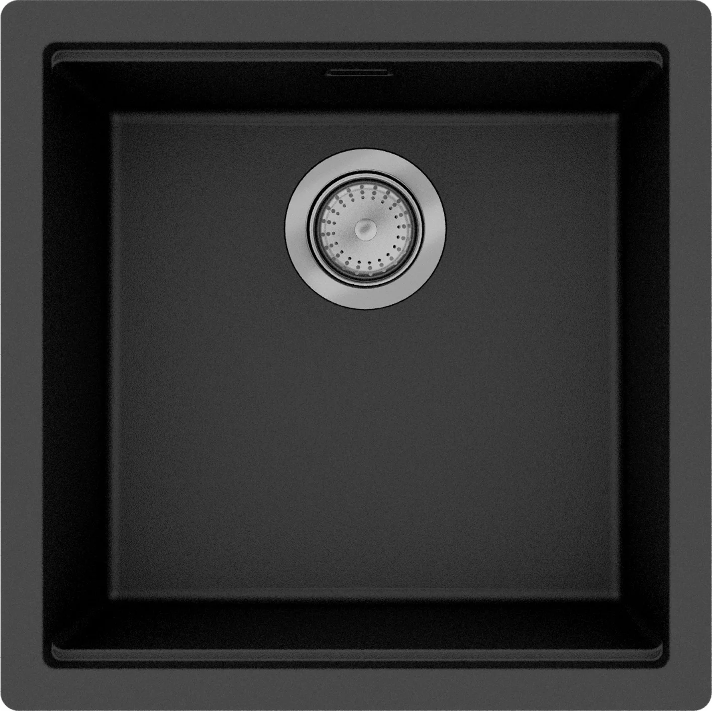 Hansgrohe Unterbauspüle S53 Serie, Graphitschwarz, 436 x 436 mm, Beckentiefe 180 mm, 1 Hauptbecken, ohne Hahnloch Hansgrohe Unterbauspüle S53 Serie, Graphitschwarz, 436 x 436 mm, Beckentiefe 180 mm, 1 Hauptbecken, ohne Hahnloch