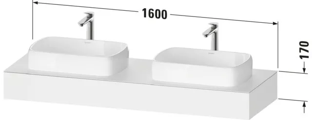 Duravit Konsole „Qatego“ in Basalt Matt Duravit Konsole „Qatego“ in Basalt Matt