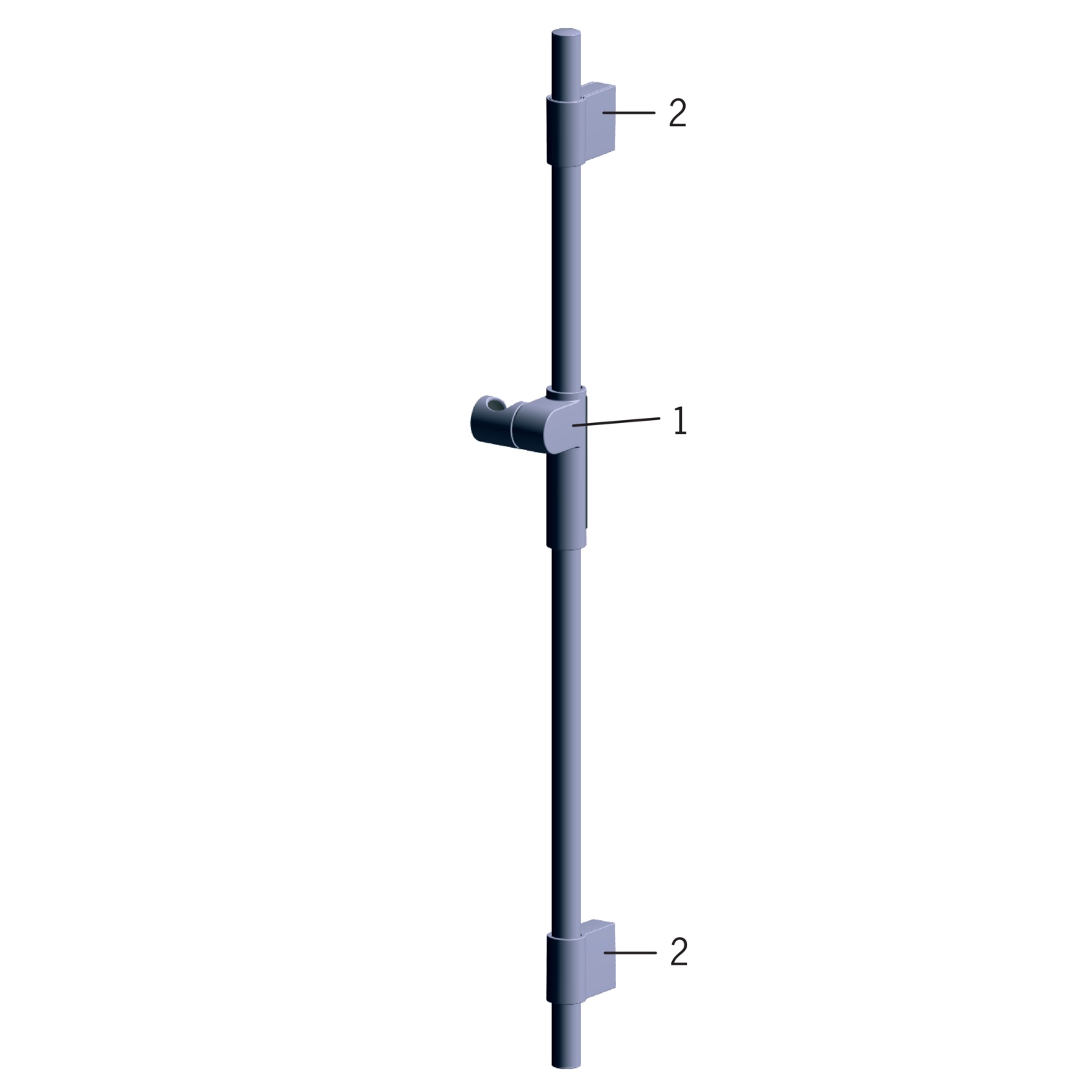 HA Wandstangengarnitur HANSAACTIVEJET 8437 3-strahlig Chrom/Hellgrau