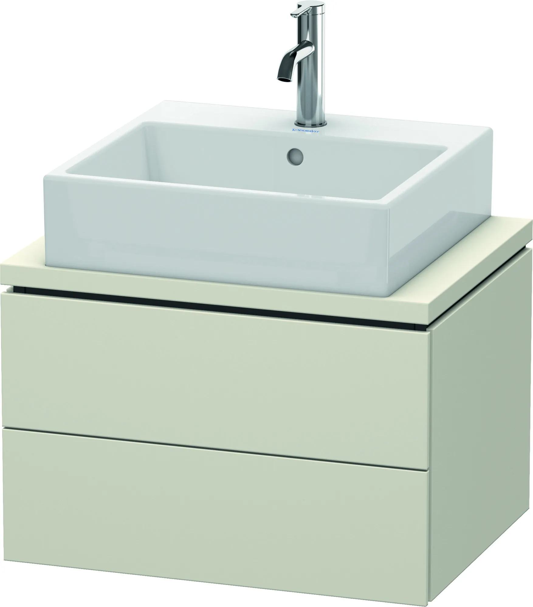 Duravit Waschtischunterschrank wandhängend „L-Cube“ 62 × 40 × 47,7 cm Taupe Matt
