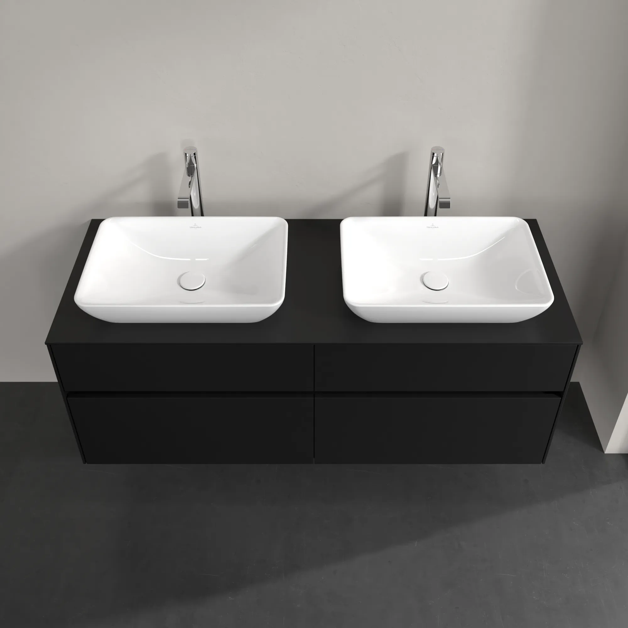 Villeroy & Boch Collaro Waschbeckenunterschrank C11900, 1400 x 548 x 500 mm, Volcano Black Villeroy & Boch Collaro Waschbeckenunterschrank C11900, 1400 x 548 x 500 mm, Volcano Black