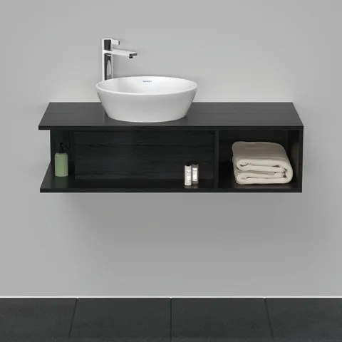 Duravit Waschtischunterschrank wandhängend „D-Neo“ 100 × 26 × 48 cm Eiche Schwarz