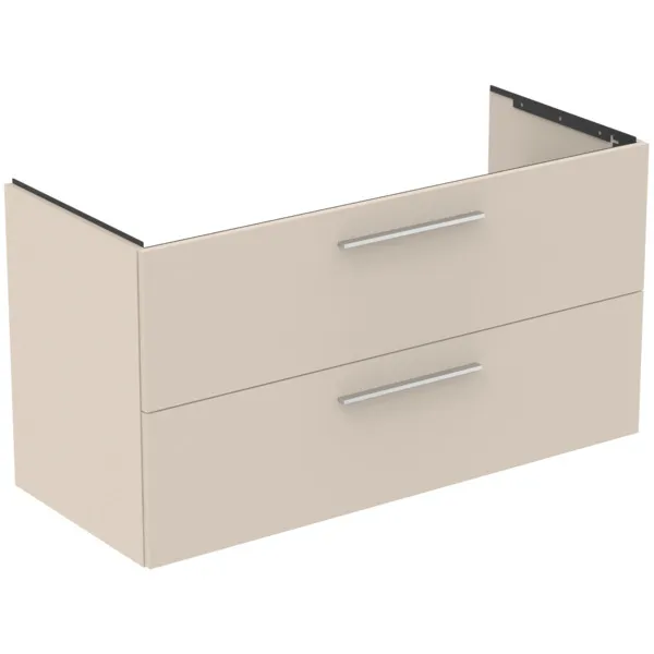 Möbelwaschtischunterschrank i.life B 2 Auszüge Siphonausschnitt auf der rechten Seite 1200x505x630mm Weiß matt Möbelwaschtischunterschrank i.life B 2 Auszüge Siphonausschnitt auf der rechten Seite 1200x505x630mm Weiß matt