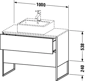 Duravit Waschtischunterschrank bodenstehend „XSquare“ 100 × 77,8 × 54,8 cm Duravit Waschtischunterschrank bodenstehend „XSquare“ 100 × 77,8 × 54,8 cm