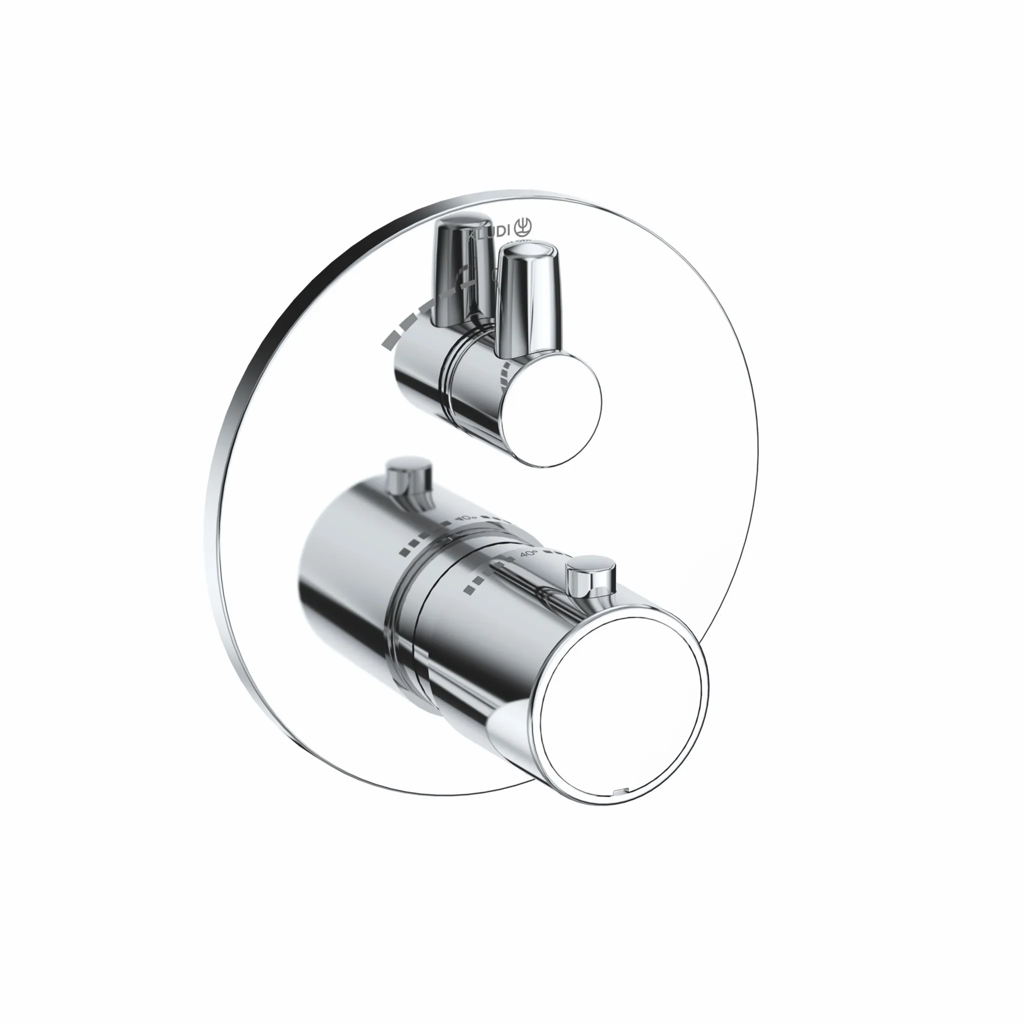 ZENTA SL UP-Thermostatarmatur Feinbau-Set, mit Umstellventil, m.Funktionseinheit für SLIM.BOXX 88022, chrom