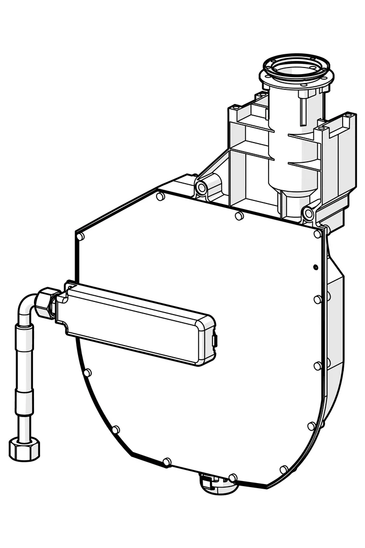 Hansa Rollbox für Schlauch Hansa 5306, Wannenrandmontage Hansa Rollbox für Schlauch Hansa 5306, Wannenrandmontage