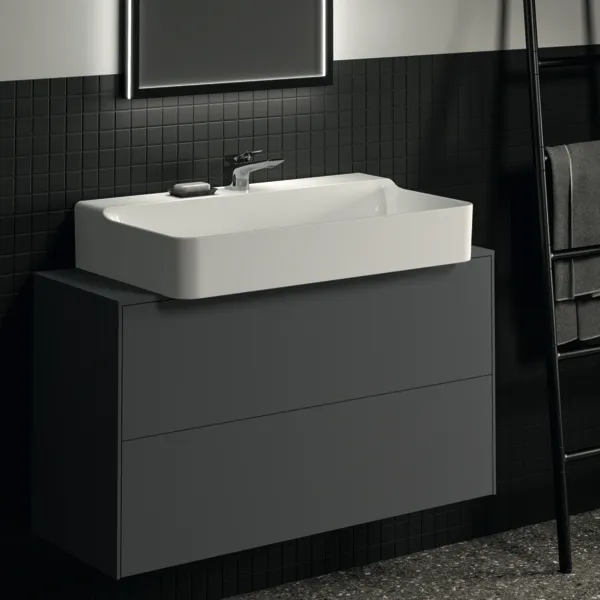 Ideal Standard Waschtischunterschrank Conca, 2 Auszüge, Anthrazit Ideal Standard Waschtischunterschrank Conca, 2 Auszüge, Anthrazit