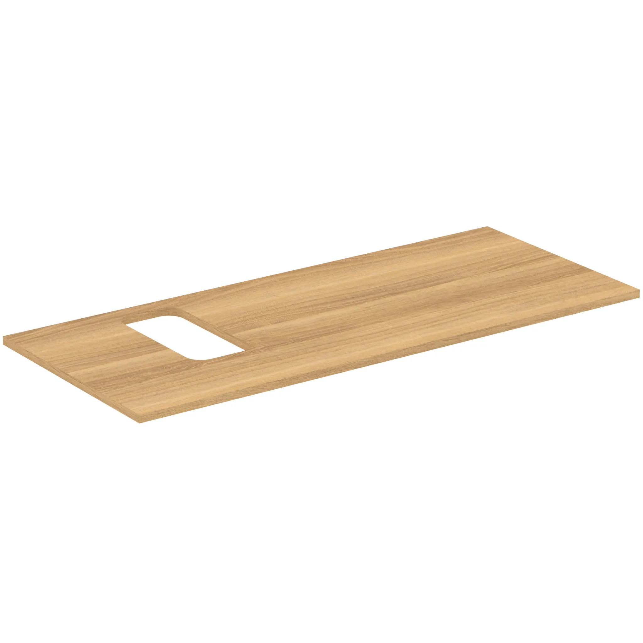Waschtischplatte i.life B Ausschnitt links für ein Wand-Waschtisch 1202x507x18mm Weiß matt