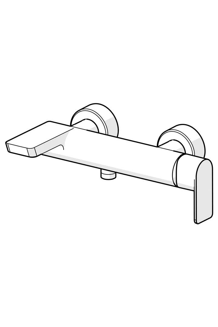HansaSTELA Einhebelmischer Wannenfüll- und Brausebatterie 5774 Chrom