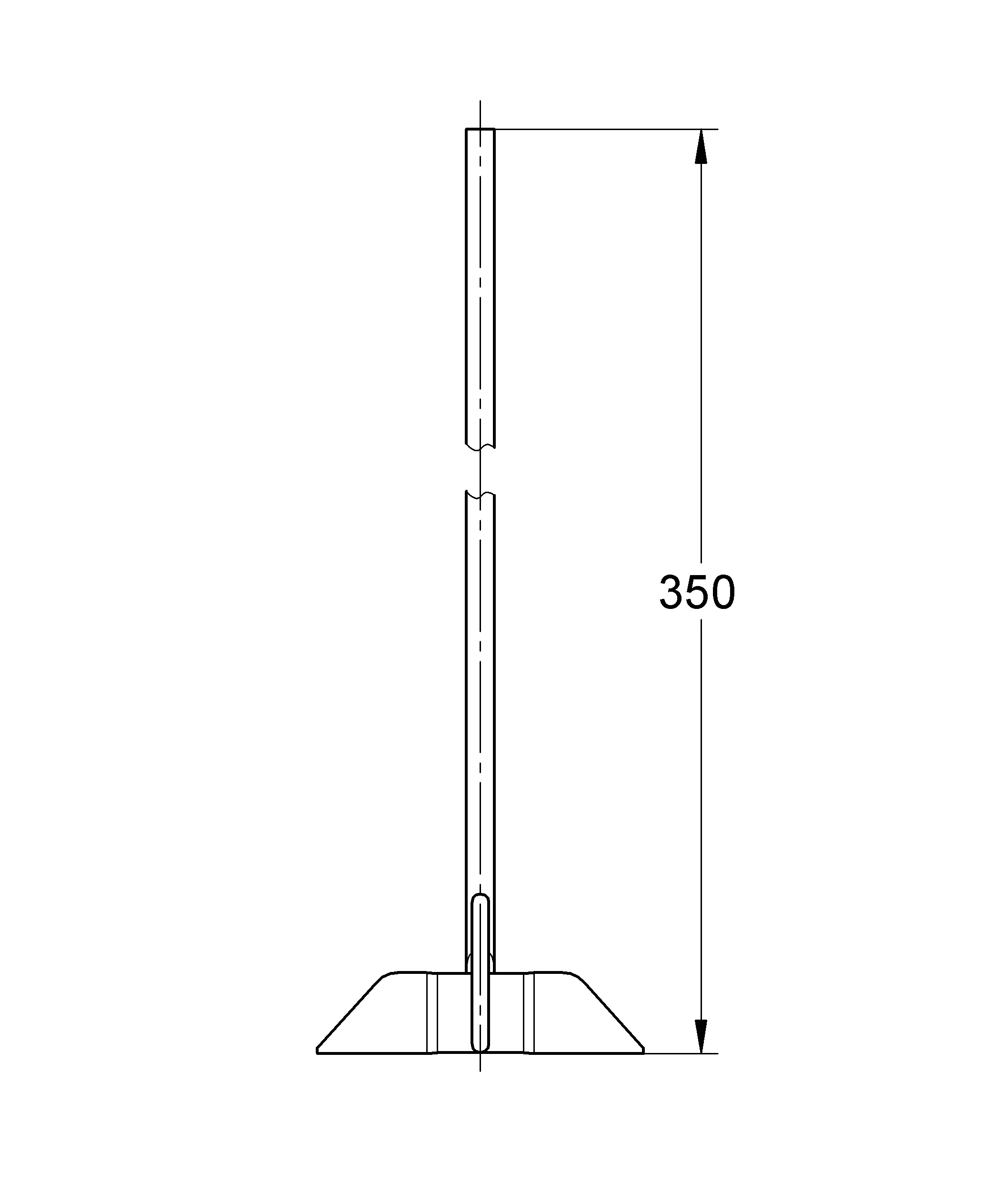 Druckstange 350 mm 43535, für Servo-Ablaufventil