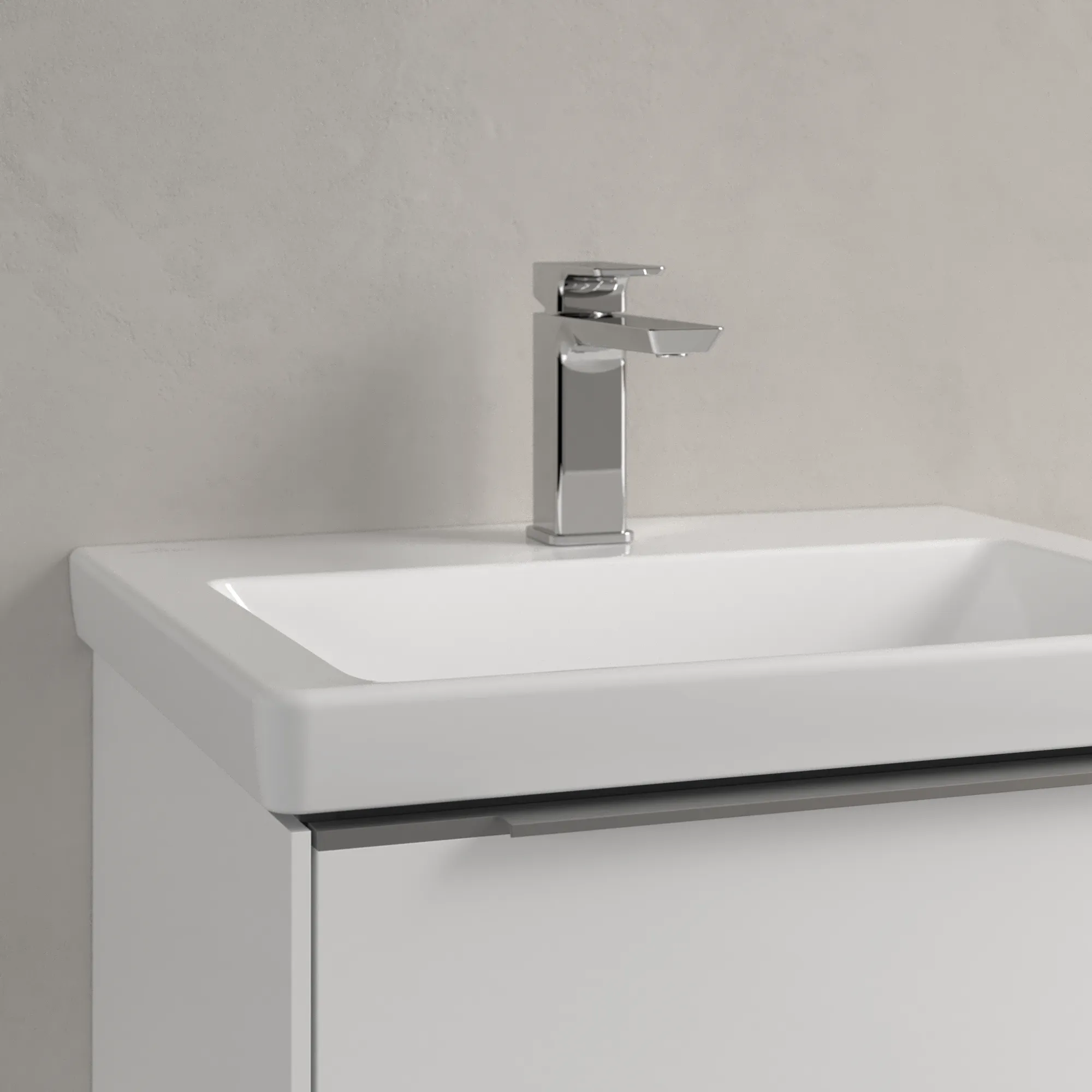 Villeroy & Boch Wandwaschtisch für Montage mit Möbel „Subway 3.0“ 550 × 440 × 165 mm, mit Hahnlochbohrung, Hahnlochposition mittig in Weiß Alpin Villeroy & Boch Wandwaschtisch für Montage mit Möbel „Subway 3.0“ 550 × 440 × 165 mm, mit Hahnlochbohrung, Hahnlochposition mittig in Weiß Alpin
