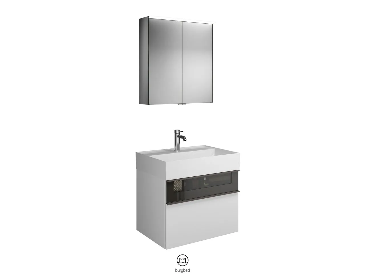 burgbad Badmöbelset „Yumo“ in Weiß Hochglanz burgbad Badmöbelset „Yumo“ in Weiß Hochglanz