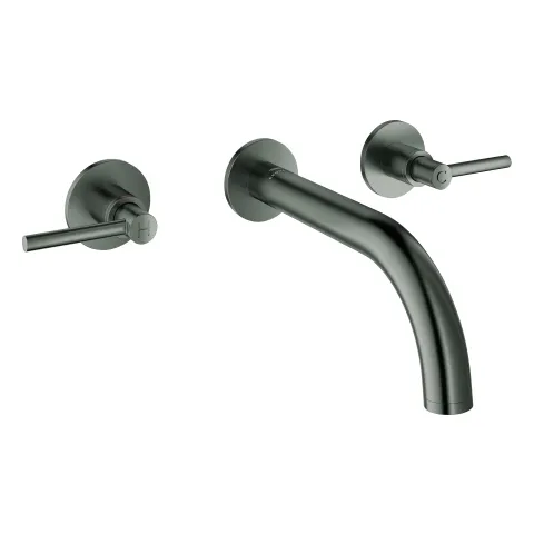 3-Loch-Waschtisch-Batterie Atrio 20662, Wandmontage, Fertigmontageset für 29 025 002, mit Hebelgriffen, Ausladung 180 mm, chrom 3-Loch-Waschtisch-Batterie Atrio 20662, Wandmontage, Fertigmontageset für 29 025 002, mit Hebelgriffen, Ausladung 180 mm, chrom