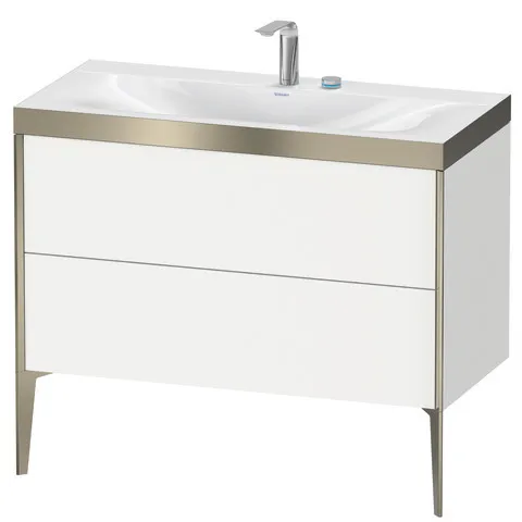 Duravit Waschtischunterschrank bodenstehend „XViu“ 100 × 61 × 48 cm in Weiß Matt