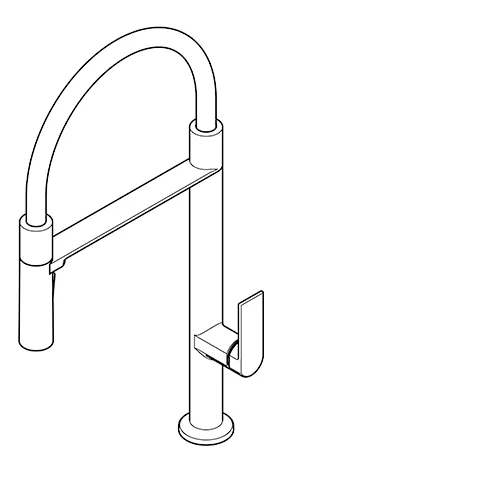 Kludi-QORD Spültisch-Einhandmischer flexibler abnehmb. Auslauf Tiefmattschwarz Kludi-QORD Spültisch-Einhandmischer flexibler abnehmb. Auslauf Tiefmattschwarz