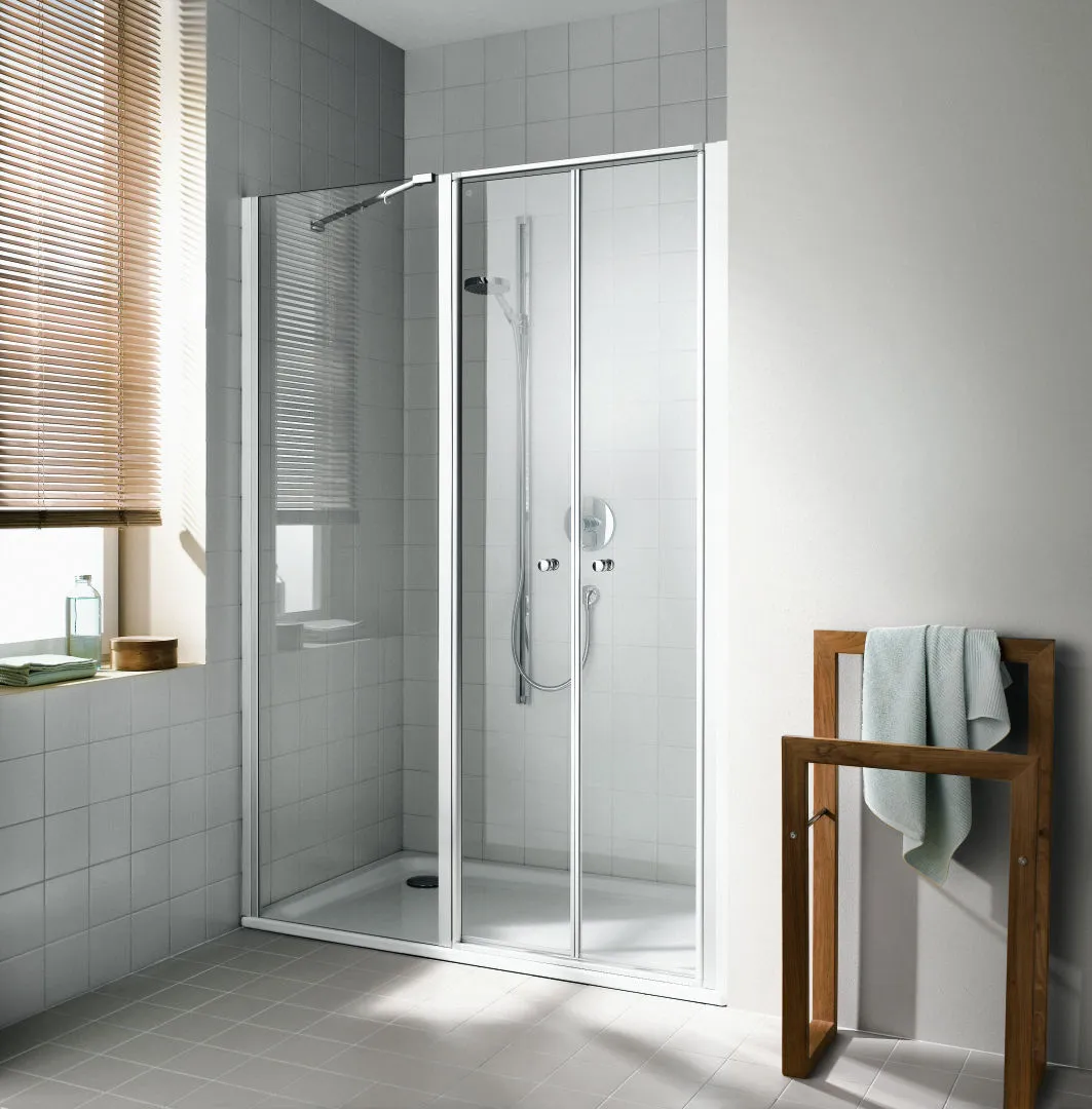 Kermi Duschdesign IBIZA 2000 Pendeltür mit Festfeld, H 1750 mm, SW 1100 mm