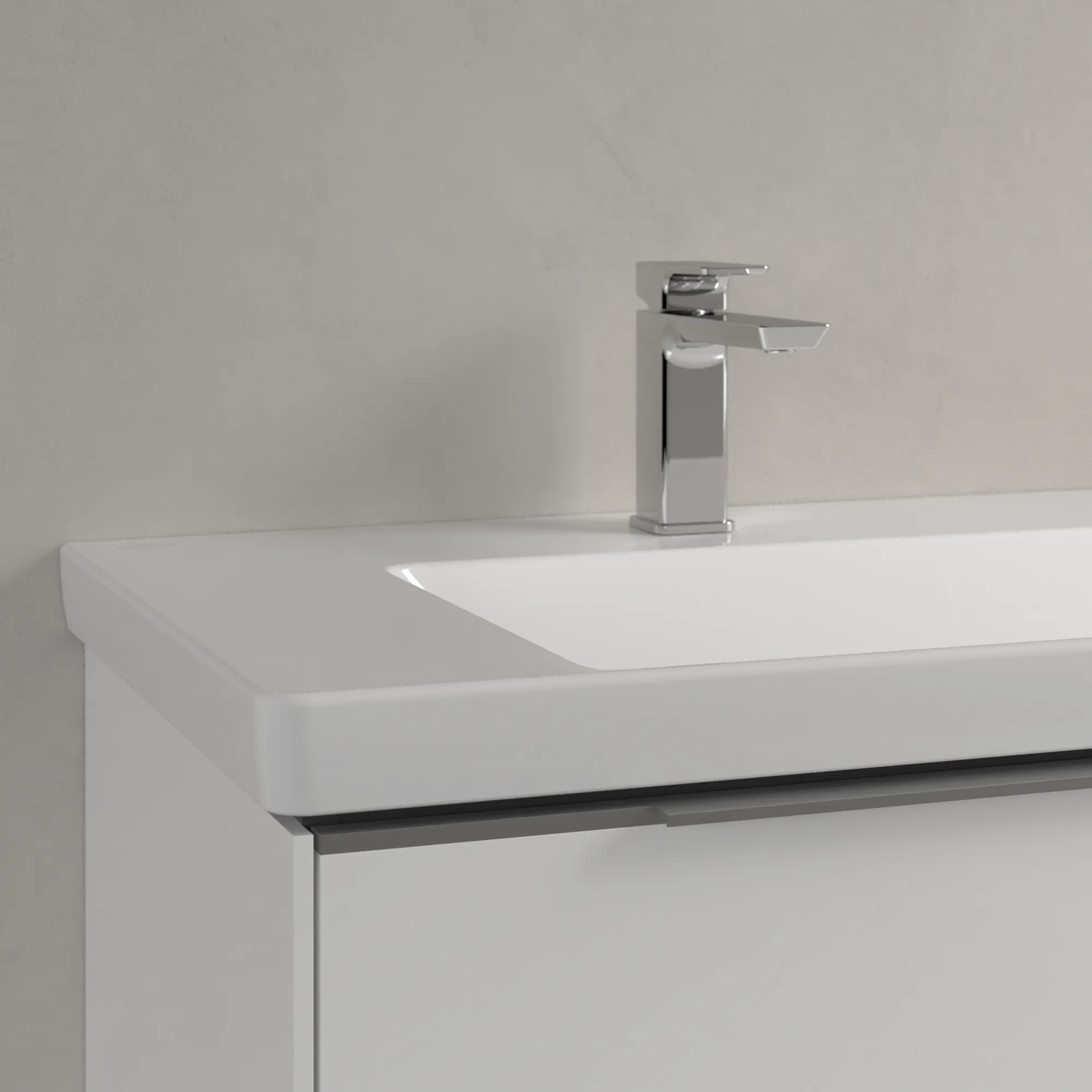 Villeroy & Boch Wandwaschtisch aus TitanCeram „Subway 3.0“ 1300 × 475 × 170 mm, Hahnlochposition links und rechts, ohne Hahnlochbohrung in Weiß Alpin Villeroy & Boch Wandwaschtisch aus TitanCeram „Subway 3.0“ 1300 × 475 × 170 mm, Hahnlochposition links und rechts, ohne Hahnlochbohrung in Weiß Alpin