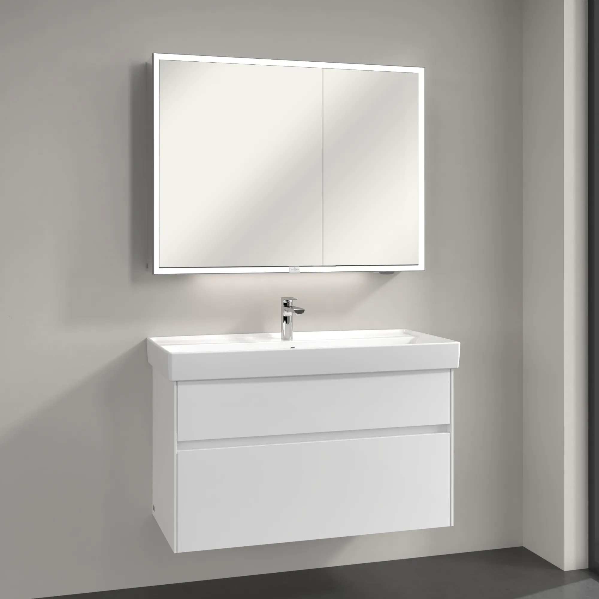 Villeroy & Boch Vorbau-Spiegelschrank „My View Now“ 1000 × 750 × 168 mm in White Matt Villeroy & Boch Vorbau-Spiegelschrank „My View Now“ 1000 × 750 × 168 mm in White Matt