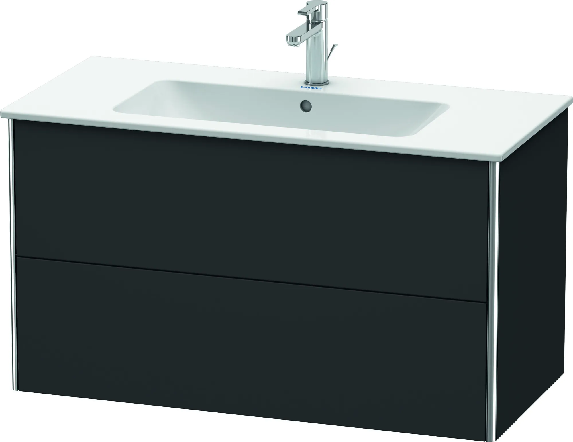Duravit Waschtischunterschrank wandhängend „XSquare“ 101 × 56 × 47,8 cm Graphit Supermatt