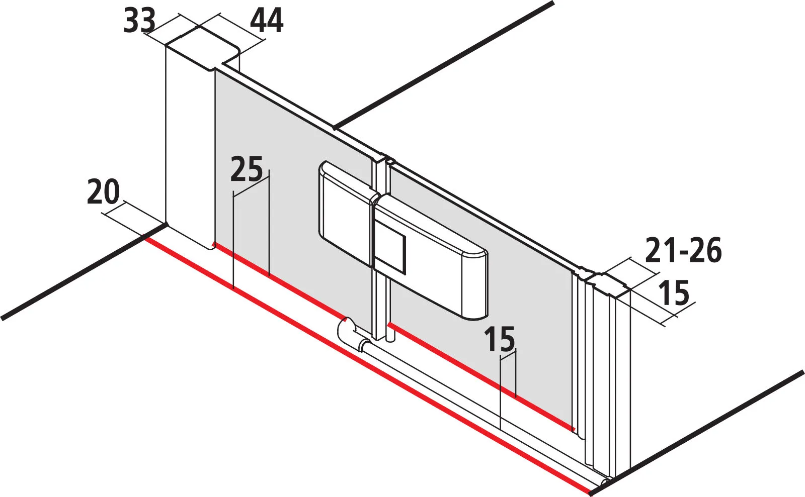 Kermi Duschdesign MENA Duschkabine ME 1FR/L Pendeltür 1-flügelig Silber Hochglanz Kermi Duschdesign MENA Duschkabine ME 1FR/L Pendeltür 1-flügelig Silber Hochglanz