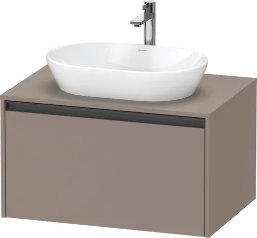 Duravit Waschtischunterschrank wandhängend „Ketho.2“ 80 × 45,9 × 55 cm in Basalt Matt