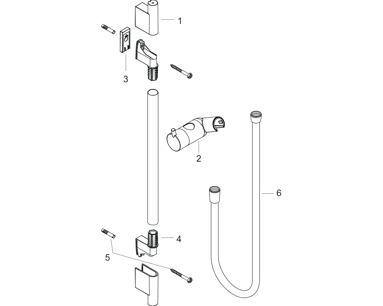 Brausenstange Unica'S Puro 900mm chrom