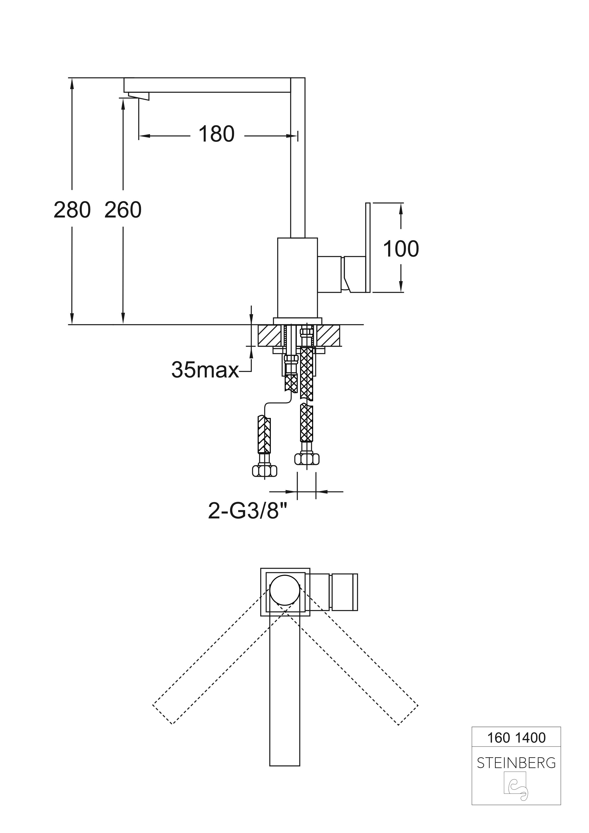 Serie 160 Spültisch/Waschtisch-Einhebelmischbatterie mit schwenkbarem Auslauf, ohne Ablaufgarnitur, Ausladung: 18 cm Serie 160 Spültisch/Waschtisch-Einhebelmischbatterie mit schwenkbarem Auslauf, ohne Ablaufgarnitur, Ausladung: 18 cm