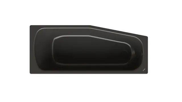 Bette Bambino Badewanne, Anthracite, 1570 x 650 mm, 30 mm Randhöhe, Einbau-Unterbau, 1-Sitzer, glasierter Titan-Stahl