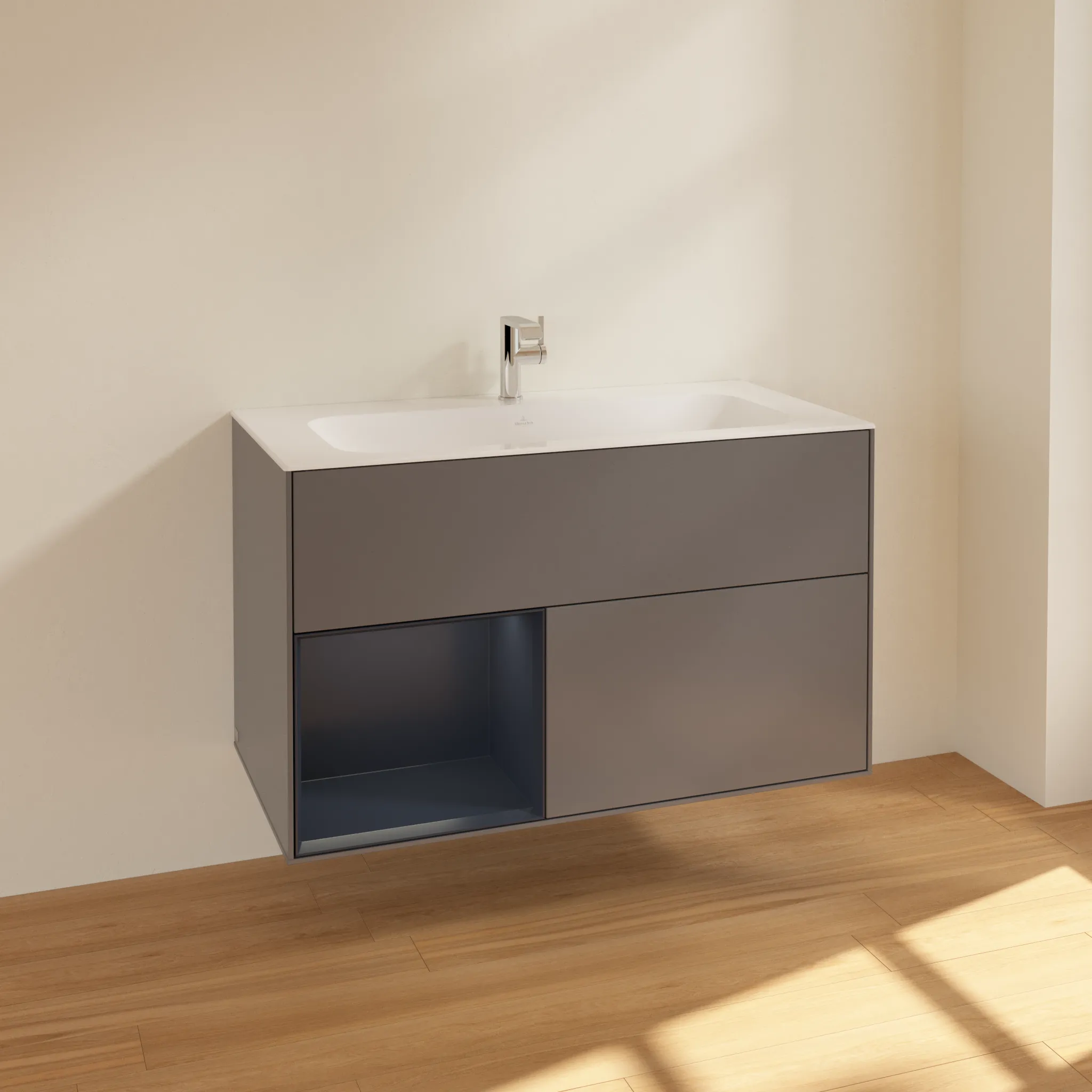 Villeroy & Boch Finion Waschbeckenunterschrank F03 996x591x498mm anthrazit/midnight blue Villeroy & Boch Finion Waschbeckenunterschrank F03 996x591x498mm anthrazit/midnight blue