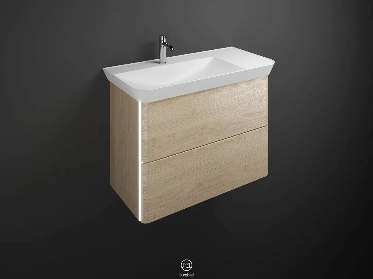 burgbad Iveo Migu-Waschtisch+WTU (SFFU100), Mineralguss, 492x1000x721 burgbad Iveo Migu-Waschtisch+WTU (SFFU100), Mineralguss, 492x1000x721