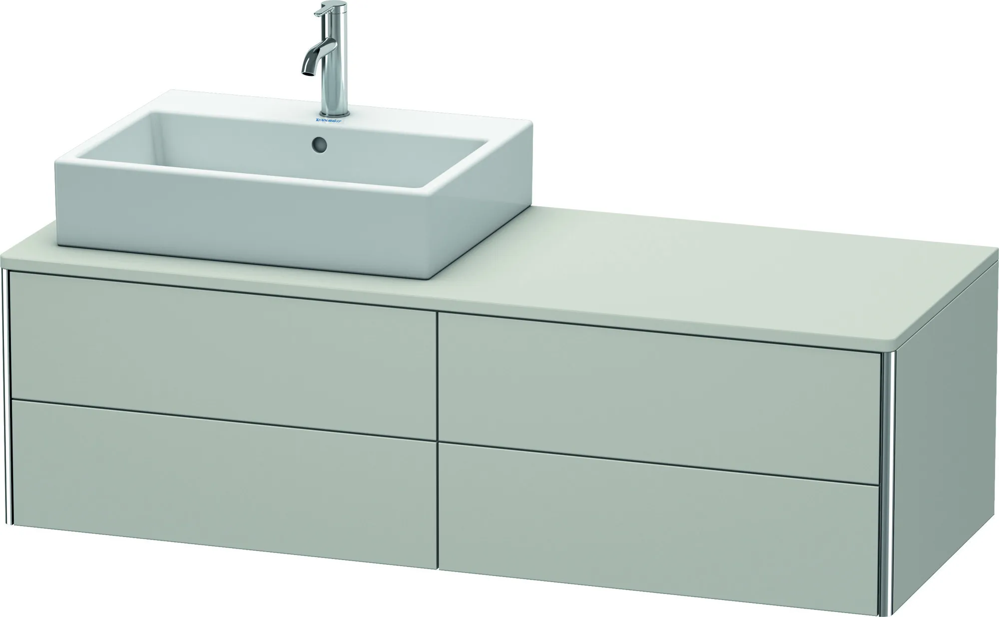 Duravit Waschtischunterschrank wandhängend „XSquare“ 140 × 40 × 54,8 cm Betongrau Matt Duravit Waschtischunterschrank wandhängend „XSquare“ 140 × 40 × 54,8 cm Betongrau Matt