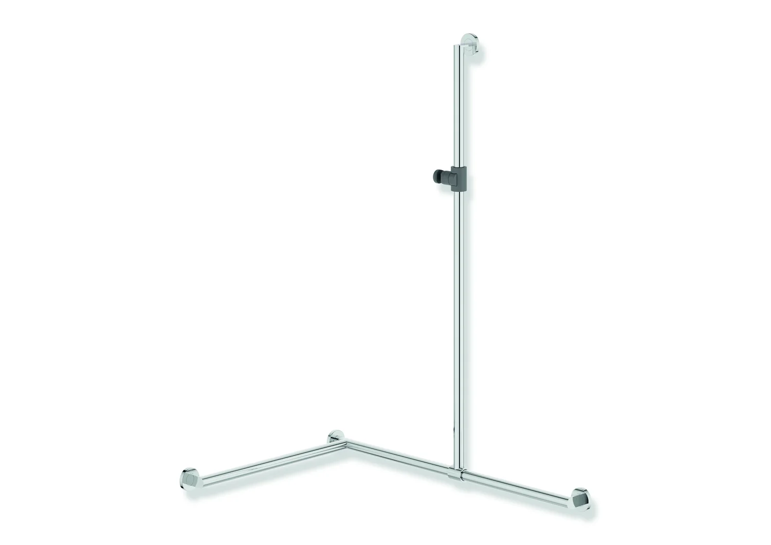 HEWI Duschhandlauf System 900 PG93, verchromt, anthrazitgrau