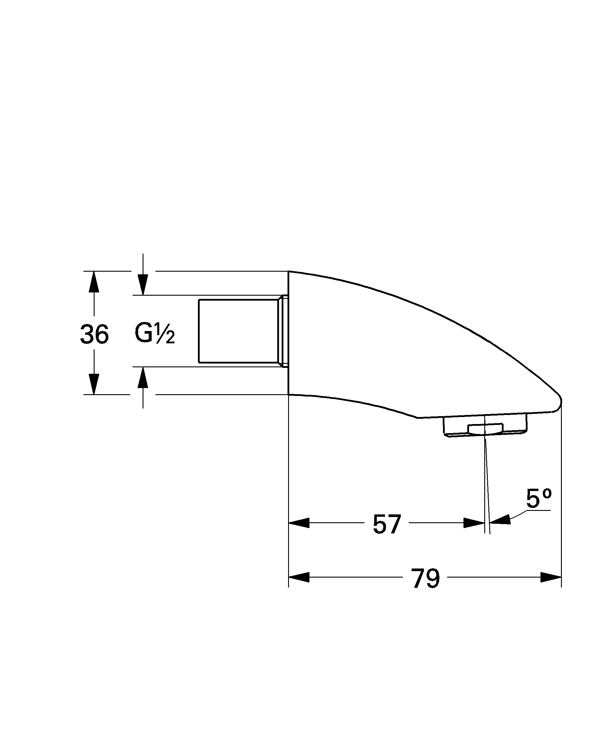 Auslaufbrause 46231, für Chiara Waschtischbatterie, chrom