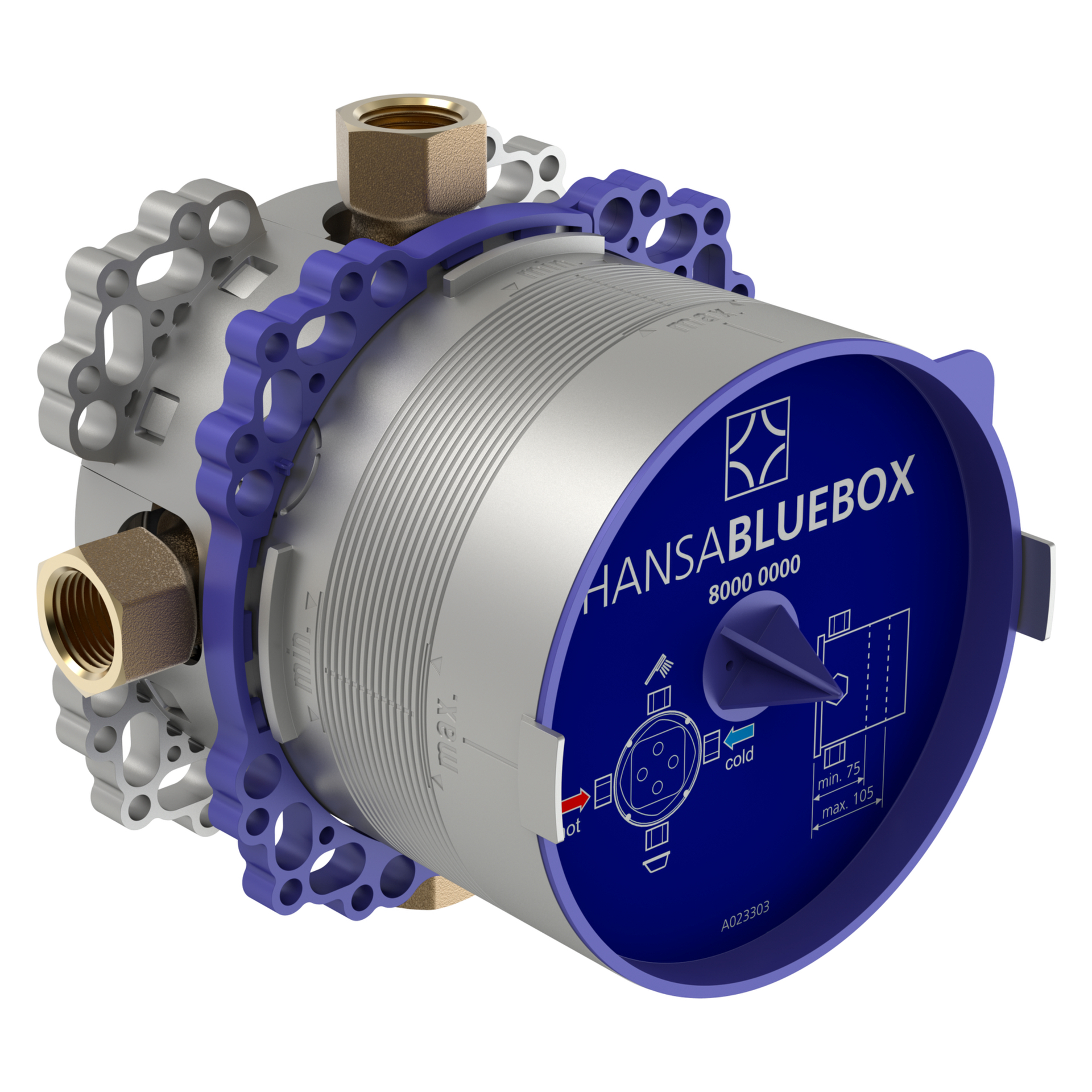 Hansa Rohbauset Brausearmatur „Bluebox“ in Chrom Hansa Rohbauset Brausearmatur „Bluebox“ in Chrom