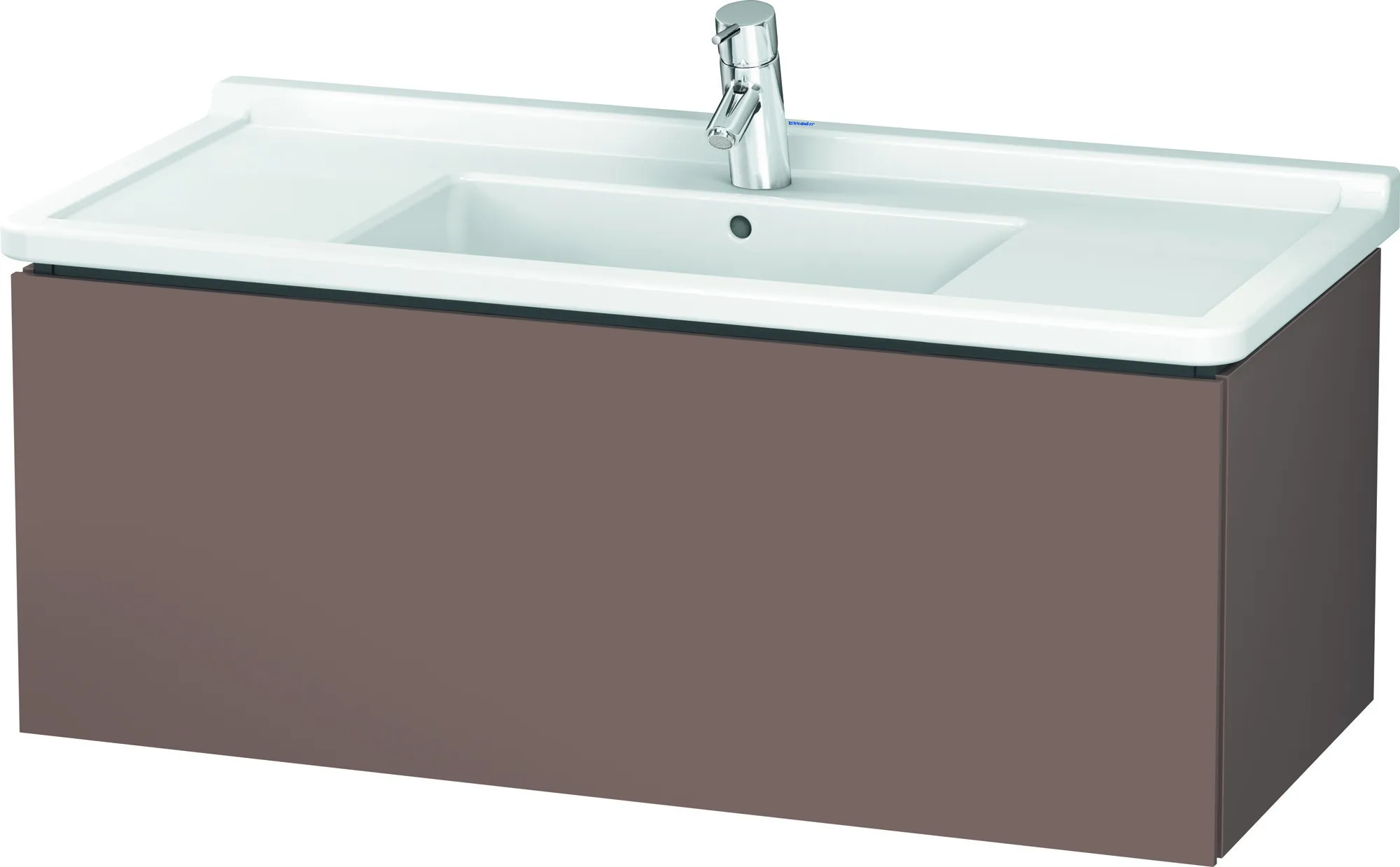 Duravit Waschtischunterschrank wandhängend „L-Cube“ 102 × 40,8 × 46,9 cm Basalt Matt Duravit Waschtischunterschrank wandhängend „L-Cube“ 102 × 40,8 × 46,9 cm Basalt Matt
