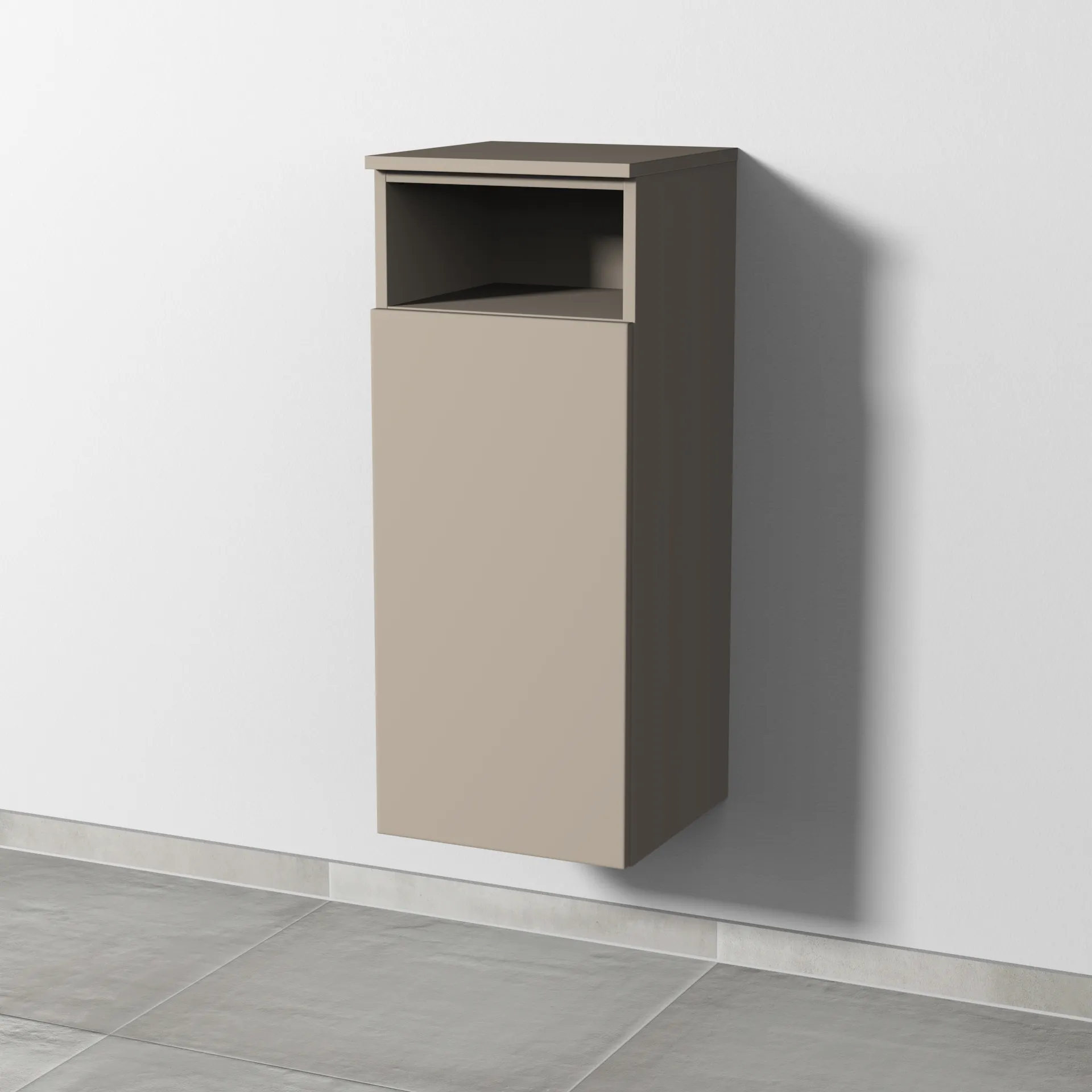 Sanipa Mittelschrank „3way“ 350 × 850 × 345 mm Anschlag links, in Sandgrau (matt), Anschlag links