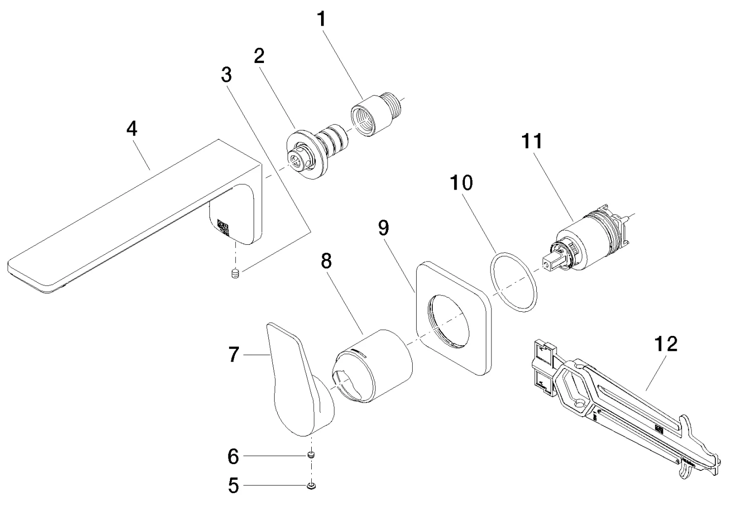 Waschtisch-Wand-Einhandbatterie ohne Ablaufgarnitur LISSÉ Chrom 36861845 Waschtisch-Wand-Einhandbatterie ohne Ablaufgarnitur LISSÉ Chrom 36861845