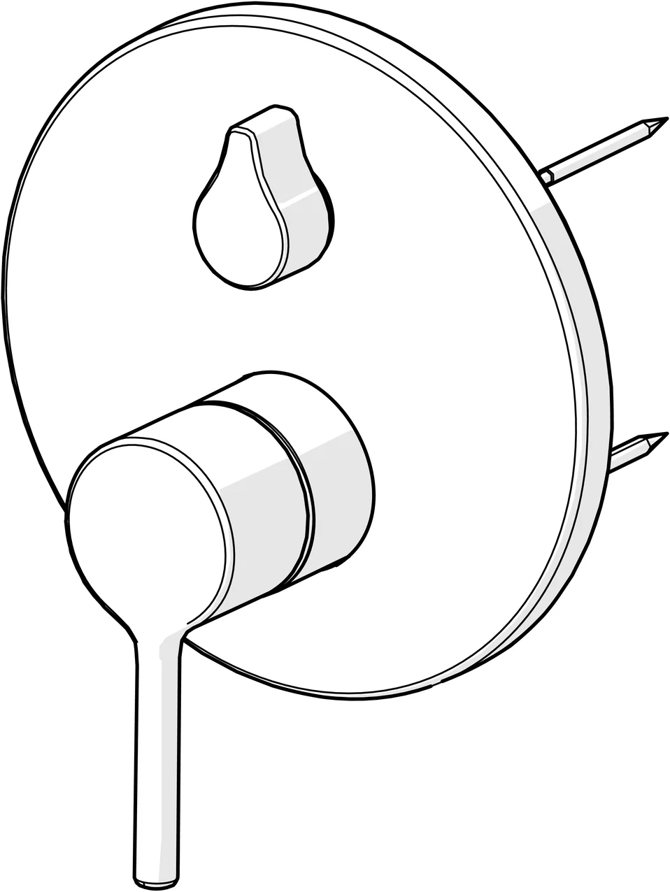 HansaVANTIS Wannen- und Brausearmatur, Einhebelmischer Chrom HansaVANTIS Wannen- und Brausearmatur, Einhebelmischer Chrom