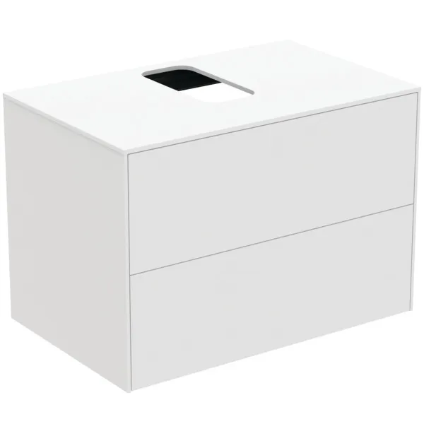 Ideal Standard Waschtischunterschrank „Conca“ 80,2 × 55 × 50,5 cm Weiß matt lackiert Ideal Standard Waschtischunterschrank „Conca“ 80,2 × 55 × 50,5 cm Weiß matt lackiert