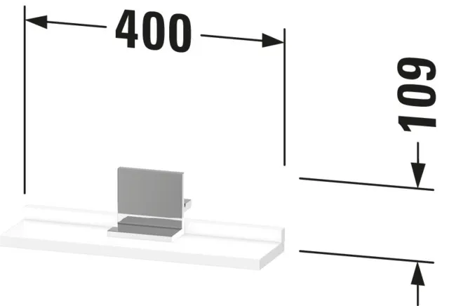 Duravit Ablage „Sivida“ in Befestigung sichtbar 40 × 3,5 × 11,5 cm Duravit Ablage „Sivida“ in Befestigung sichtbar 40 × 3,5 × 11,5 cm