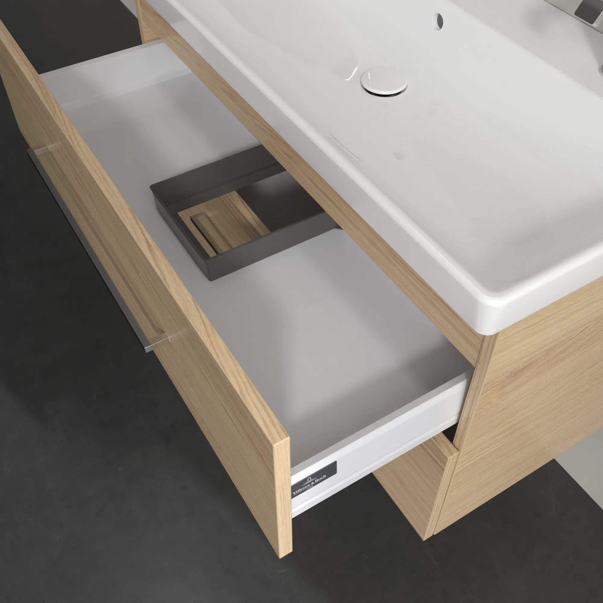 Villeroy & Boch Waschtischunterschrank „Avento“ für Schrankwaschtisch 980 × 514 × 452 mm Nordic Oak, Soft Closing