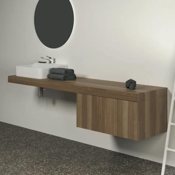 Ideal Standard Waschtischunterschrank „Conca“ 80 × 36 × 50,5 cm Walnuss dunkel Furnier Ideal Standard Waschtischunterschrank „Conca“ 80 × 36 × 50,5 cm Walnuss dunkel Furnier